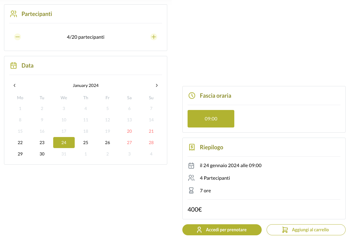 Prenota con semplicità e flessibilità anche in gruppo!